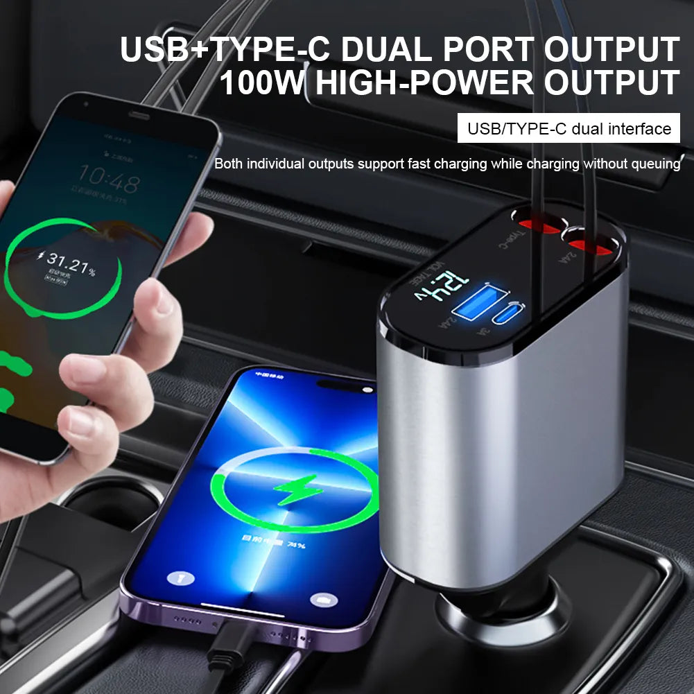 Luxinsly™ Retractable Car Charger Luxinsly™ Retractable Car Charger